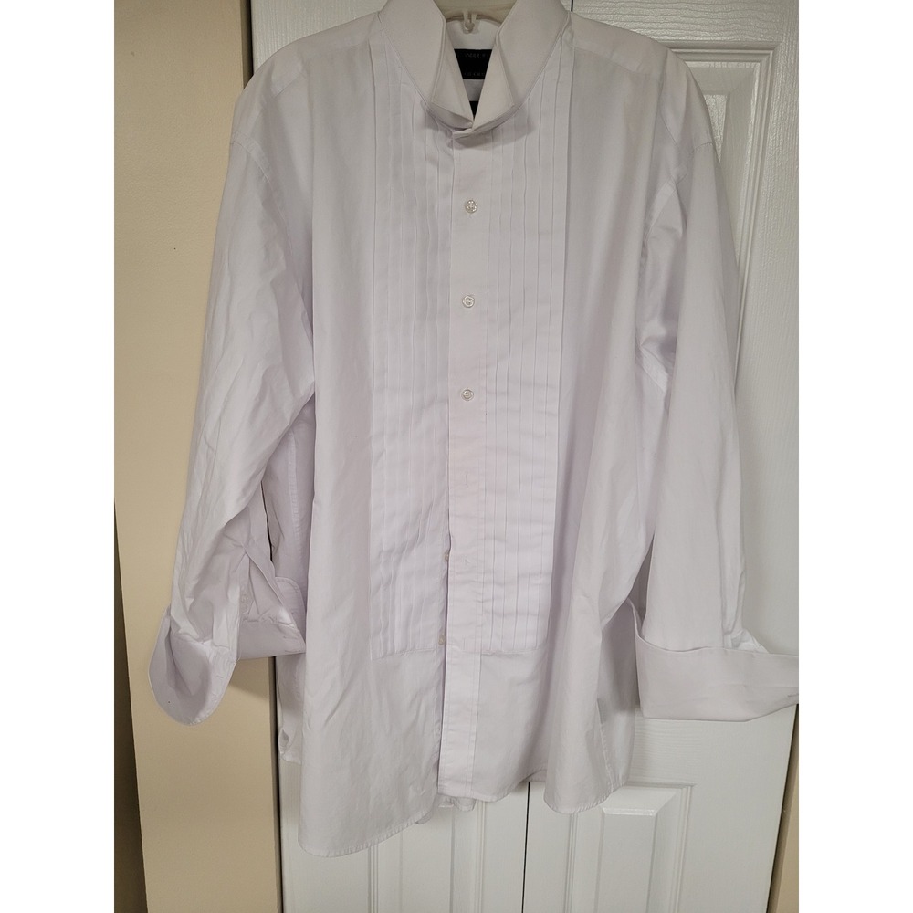 Alexander Julian Colours White Tuxedo Shirt XL 17-17 1/2 32/33 Pristine